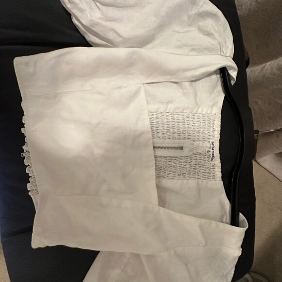 Reformation White Puff-Sleeve Cropped Blouse - Picture 4 of 5